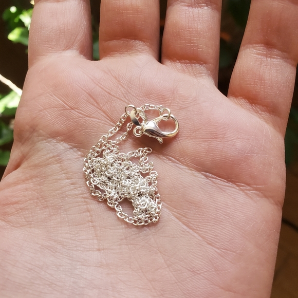 New 18" Dainty 925 Sterling Silver Plated Necklace Chain - Picture 11 of 15